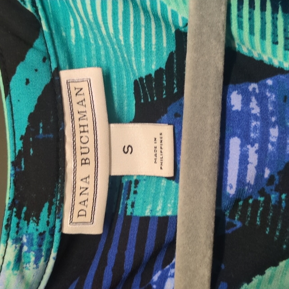 Bundle of 2 Dana Buchman Blue Green And Blue Gray Tunic Tops - Picture 2 of 7